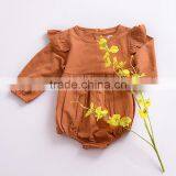 S33586W 2017 Autumn Bay Clothes Romper Pure Color Flying Sleeve Romper thumbnail-2