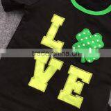 2016 New Baby St.Martin's Day Love Baby Kids St.Patrick Clothing Girls Green Sequins Pants With Matching Accessories thumbnail-3