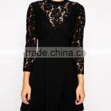 A-Line Dress With Lace Insert thumbnail-3
