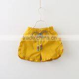 Wholesale Summer Solid Color Hot Sale Baby Girl Cotton Shorts thumbnail-2
