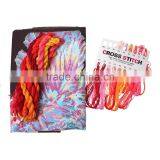 Clearance Sale Multicolor Flower Pattern Square Cotton Throw Pillow Cross Stitch Supplies Wholesale thumbnail-3