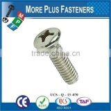 Made in Taiwan Stainless Steel Cross Raised Countersunk Head Machine Screw DIN 966 Carbon Steel thumbnail-5