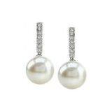 Silver Cubic Zircon Jewelry,Sterling Silver Freshwater Pearl Earrings thumbnail-1