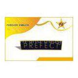 Shiny Plating Iron Magnetic Custom Metal Badge With Enamel Color