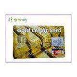 Real Capacity 2gb / 4gb / 8gb 16gb 32gb GOLD Credit Card Shape USB Storage Deivce
