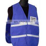 Blue Reflective Safety Vests With Pockets thumbnail-1