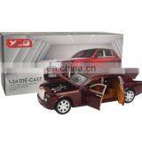 Auto Open the Door Simulation Pull Back 1:24 Rolls-Royce Diecast Car Model With Light and Sound