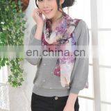 Digital Printed Silk Long Chiffon Scarf 52*185cm