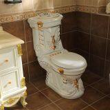 Popular golden ceramic American luxury toilet