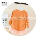 Fall Winter Lace Ruffles Dress With Long Sleeves Wooden Fungus Lace Dress Children's Seersucker Patchwork Ruffle Dress thumbnail-3