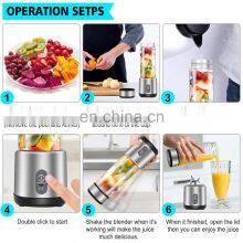 Metal 450ml 6 Blades Rechargeable Usb Juicer Cup thumbnail-2