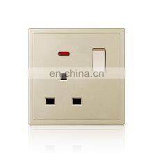 BAIJIANG UK Standard Wall Push Button Light Switch 16A Silver Alloy Contact Flame Retardant PC Sockets And Switches Electrical thumbnail-3