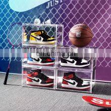 Taizhou Giant Luxury Acrylic Magnetic Side Open Handle Custom Transparent Clear Display Acrylic Nike Shoe Box Plastic Organizer thumbnail-5
