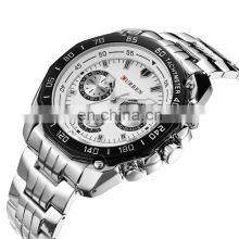 CURREN 8077 Men Quartz Luxury Chronograph Stainless Steelwatches Casual Water Resistant Army Watches Relogio Masculino thumbnail-4