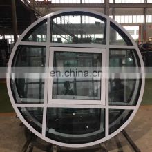 Exterior sound insulation aluminium frame double glazing fixed round window prices for house