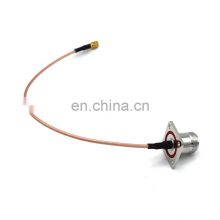 Hot saleJumper cable N female straight bulkhead to SMA male straight with RG174 cable