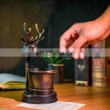 Retro Creative Faucet Bird Deer Head Figurine Ashtray Vintage Handicraft for Home Bar Decoration Accessories Photography Props thumbnail-4