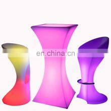 Garden Lights Led Outdoor Chair Set Glow Bar Rechargeable Led Furniture Bar Table Hot Sale High Bar Table and Chairs