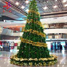 Decorated Wholesale 6.5FT Giant Outdoor&Indoor Realistic Green Pink Blue Christmas Decoration Prelit Lighting Artifical Christmas Tree