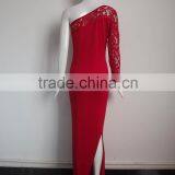 Ladie Fashion Dress Long Sleeve Evening Dress Sexy Free Prom Dress thumbnail-5