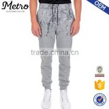 2016 OEM Wholesale Mens Grey Printed Sweatpants