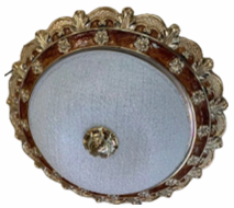 European Style Ceiling Light for Bedroom, Living Room, Study, Copper-colored Lamp, American Style Round Ceiling Light, Modern and Minimalist. thumbnail-1