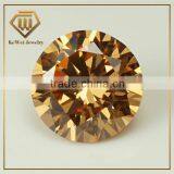 Champagne Round Shape Synthetic Cubic Zirconia