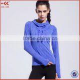 Wholesale Women Gym Sports Ink Long Sleeve Hoodie Hooded Sweatshirt thumbnail-1