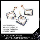 2015 Fashion Russian Jewelry Sets 925 Cubic Zircon Woman Silver Wedding Jewelry Set thumbnail-2