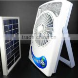 solar fans,solar fan,solar rechargeable emergency cooling fan with battery and LED light