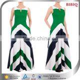 Green and White Stripes Dress Pastel Chevron Maxi Maternity Dress Western Plus Size Color Block Evening Dresses Quality Choice thumbnail-1