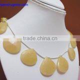 Yellow Aventurine Hand Made 20-30 mm Faceted Heart Shape, 6" Strand Length 100% Natural Gemstones thumbnail-1