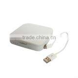 Beauty Slim Portable Folding Lighted Pocket Mirror With Power Bank for Travel thumbnail-2