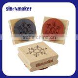 Hotsell Pattern Engraving Natural Wood Seal Stamper Column Shaped Stamp thumbnail-5