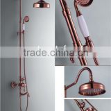 contemporary brass shower set in vacuum coating gold finish