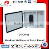 Outdoor Wall Mount 24 Core Fiber Optic Patch Panel