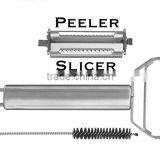 Julienne Peeler and Vegetable Peeler In One Tool, Stainless Steel thumbnail-2