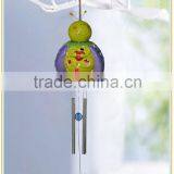 Hotsale Ceramic Bee Wind-bell With Garden Solar Led Lights