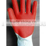 cheap red rubber coated heavy duty protective gloves