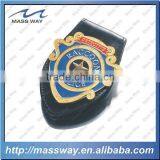 Custom Leather Badge PU Metal Leather Money Clip