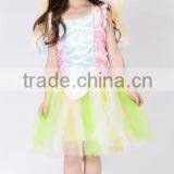 Carnival Party Pretty Princess Flower Girl Dance Dress Butterfly Wings Costume thumbnail-2