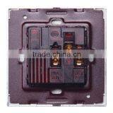 New Arrive Crystal PC Panel 3 Pin and 2 Pin Wall Socket for Home Hotel Office Use thumbnail-3