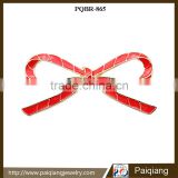 Wholesale fashion unique design personalized enamel red bowknot brooch