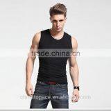 Brand Super Cotton Soft Stretchable Sleeveless t Shirt Blank Fitness 100 Cotton Men Tank Top thumbnail-1