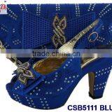High Rough Heals Shoes and Bag Match Set With Stones Famous in European Style for Young Lady for Wedding /party thumbnail-5