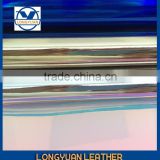 pattern leather with strong color mirrored pu synthetic leather made in wenzhou