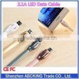 2.1A Noodles USB Data Cable for Android Phones Remax LED Light Data Cable