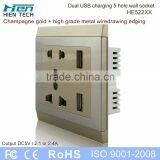 Public Commercial Using Wall Socket USB Light Socket With 2 USB Ports thumbnail-2