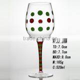 Hot Selling Christmas Painted Wine Glass Decoration Color Wine Glass for Christmas thumbnail-1