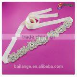 Embroidered Western Wholesale Metal Bride Ladies Fancy Crystal Rhinestone Belt for Wedding Dress thumbnail-1